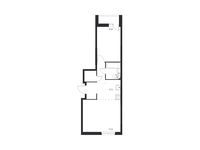 Планировка 2-комнатной квартиры, 46,31 м2