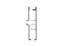 Планировка 1-комнатной квартиры, 38,52 м2
