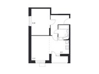 Планировка 2-комнатной квартиры, 43,93 м2