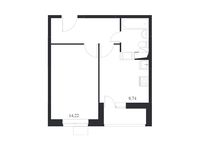Планировка 1-комнатной квартиры, 36,04 м2