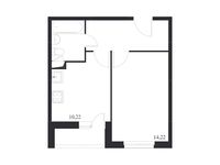 Планировка 1-комнатной квартиры, 36,36 м2