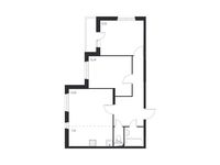 Планировка 2-комнатной квартиры, 62,54 м2