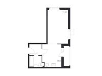 Планировка 1-комнатной квартиры, 35,97 м2