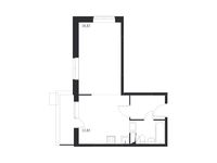 Планировка 1-комнатной квартиры, 40,04 м2