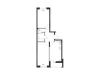 Планировка 2-комнатной квартиры, 55,02 м2