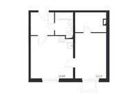 Планировка 1-комнатной квартиры, 44,4 м2