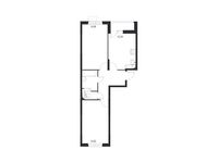 Планировка 2-комнатной квартиры, 55,33 м2