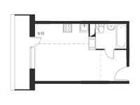 Планировка квартиры студии, 26,24 м2
