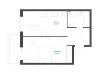 Планировка 1-комнатной квартиры, 37,64 м2