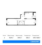 Планировка 1-комнатной квартиры, 35,81 м2