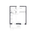 Планировка 1-комнатной квартиры, 26,65 м2