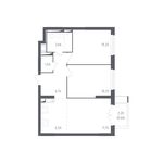 Планировка 1-комнатной квартиры, 31,81 м2