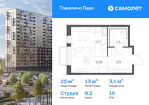 Планировка квартиры студии, 25 м2