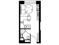 Планировка квартиры студии, 21,1 м2