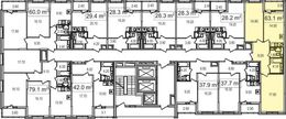Планировка 2-комнатной квартиры, 63,1 м2