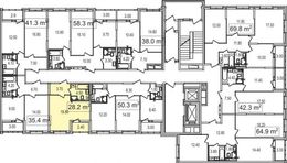 Планировка квартиры студии, 28,2 м2