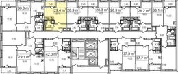 Планировка квартиры студии, 29,4 м2