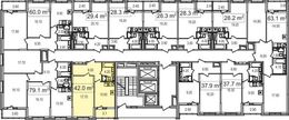 Планировка 1-комнатной квартиры, 42 м2