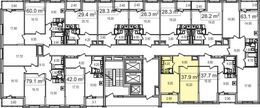 Планировка 1-комнатной квартиры, 37,9 м2