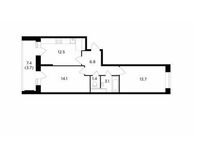 Планировка 2-комнатной квартиры, 55,3 м2