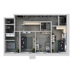 Планировка 4-комнатной квартиры, 93 м2