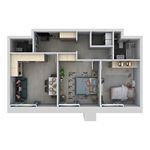 Планировка 3-комнатной квартиры, 68,2 м2