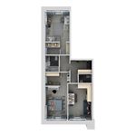 Планировка 3-комнатной квартиры, 72,8 м2