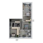 Планировка 4-комнатной квартиры, 99,1 м2