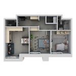 Планировка 3-комнатной квартиры, 70 м2