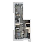 Планировка 3-комнатной квартиры, 75,3 м2