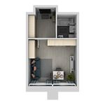 Планировка квартиры студии, 27,9 м2