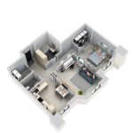 Планировка 2-комнатной квартиры, 54,1 м2