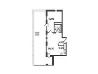Планировка 2-комнатной квартиры, 67,25 м2