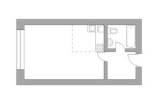 Планировка квартиры студии, 30,9 м2