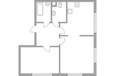 Планировка 2-комнатной квартиры, 52,7 м2