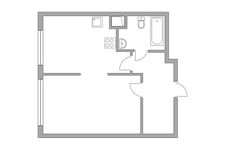Планировка 1-комнатной квартиры, 36,9 м2