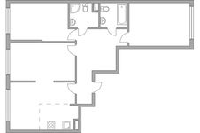 Планировка 4-комнатной квартиры, 74,4 м2