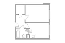 Планировка 1-комнатной квартиры, 34,6 м2