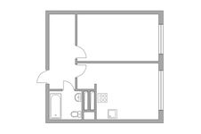 Планировка 1-комнатной квартиры, 38 м2