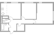 Планировка 3-комнатной квартиры, 63,2 м2