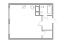 Планировка квартиры студии, 35,4 м2