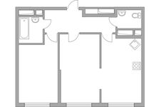 Планировка 2-комнатной квартиры, 50,1 м2