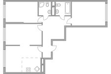 Планировка 4-комнатной квартиры, 73,4 м2