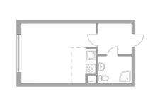 Планировка квартиры студии, 25,2 м2