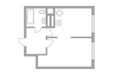 Планировка 1-комнатной квартиры, 32,6 м2