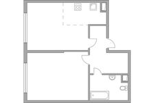 Планировка 2-комнатной квартиры, 50,7 м2