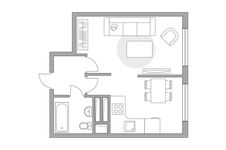 Планировка 1-комнатной квартиры, 32,2 м2