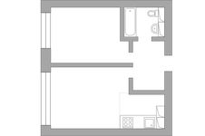 Планировка 2-комнатной квартиры, 49,4 м2