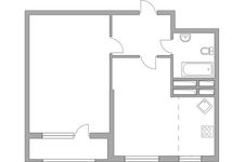 Планировка 2-комнатной квартиры, 49,4 м2