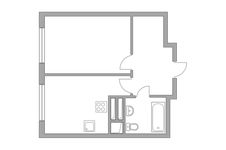 Планировка 1-комнатной квартиры, 31 м2